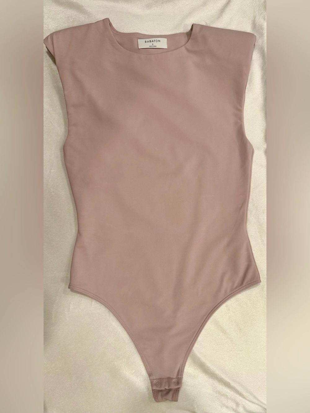 Babaton Contour Shoulder Pad Bodysuit- Mauve -Small